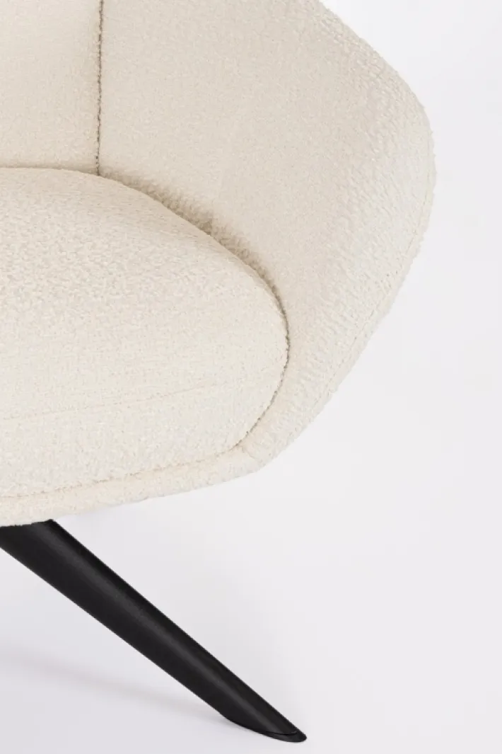 Bizzotto Poltrone E Chaise Longue>POLTRONA GIREVOLE HAILEY SNOW