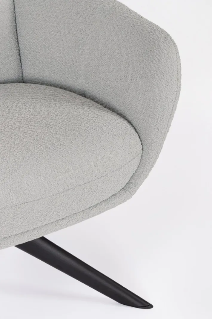 Bizzotto Poltrone E Chaise Longue>POLTRONA GIREVOLE HAILEY GRIGIO