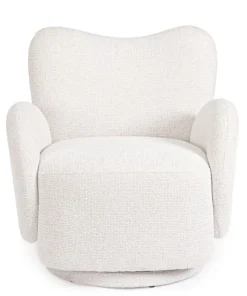 Bizzotto Poltrone E Chaise Longue>POLTRONA GIREVOLE HARPER BIANCO