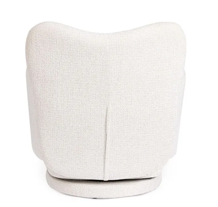 Bizzotto Poltrone E Chaise Longue>POLTRONA GIREVOLE HARPER BIANCO