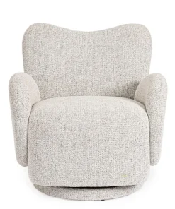Bizzotto Poltrone E Chaise Longue>POLTRONA GIREVOLE HARPER GRIGIO CHIARO