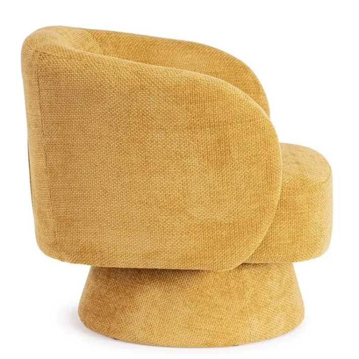 Bizzotto Poltrone E Chaise Longue>POLTRONA GIREVOLE JULIENNE SENAPE