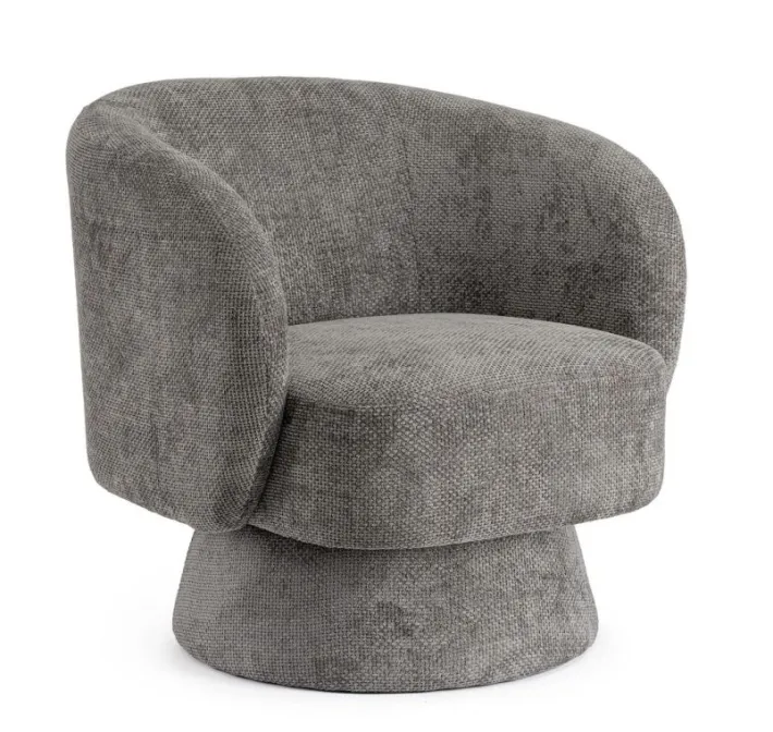 Bizzotto Poltrone E Chaise Longue>POLTRONA GIREVOLE JULIENNE GRIGIO SCURO