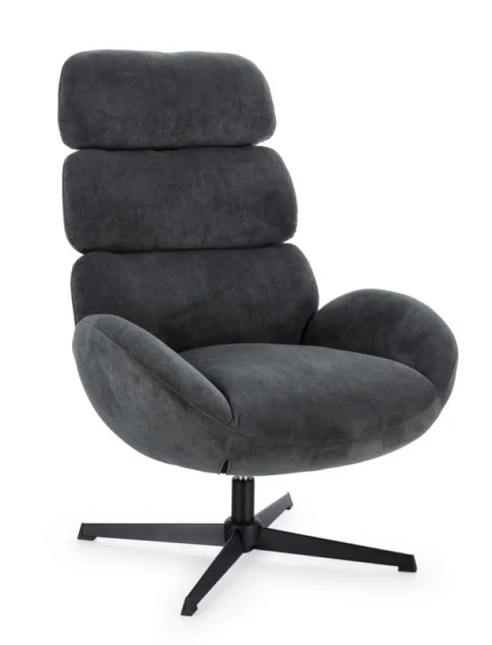 Bizzotto Poltrone E Chaise Longue>POLTRONA GIREVOLE VIOLANTE NERO