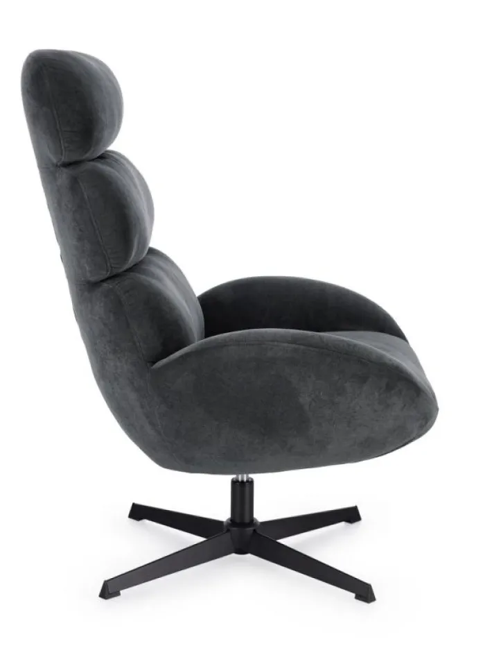 Bizzotto Poltrone E Chaise Longue>POLTRONA GIREVOLE VIOLANTE NERO