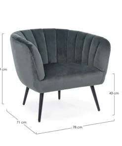 Bizzotto Poltrone E Chaise Longue>POLTRONA GRIGIA - AVRIL