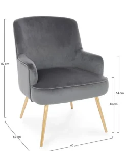 Bizzotto Poltrone E Chaise Longue>POLTRONA GRIGIA - CLELIA