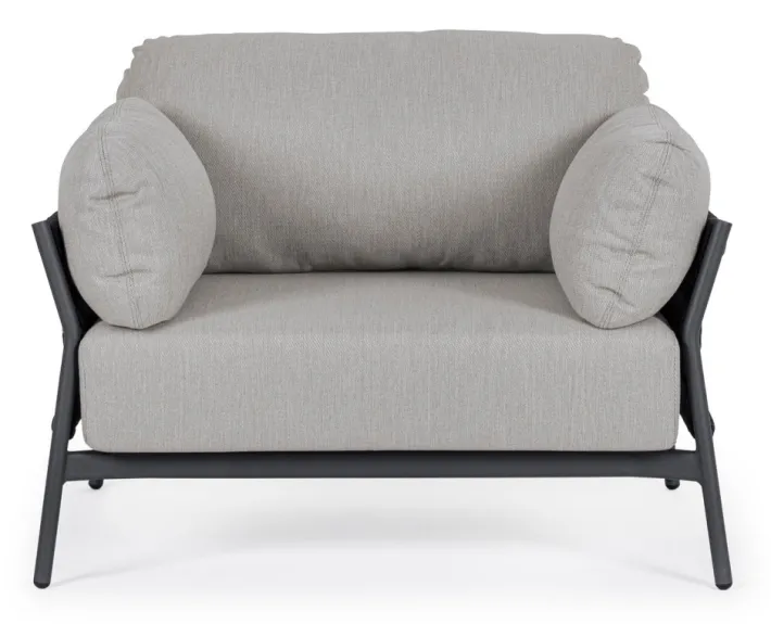 Bizzotto Poltrone>POLTRONA IN ALLUMINIO ANTRACITE QS22/GRAPHITE- PARDIS