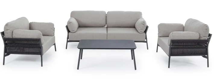 Bizzotto Poltrone>POLTRONA IN ALLUMINIO ANTRACITE QS22/GRAPHITE- PARDIS