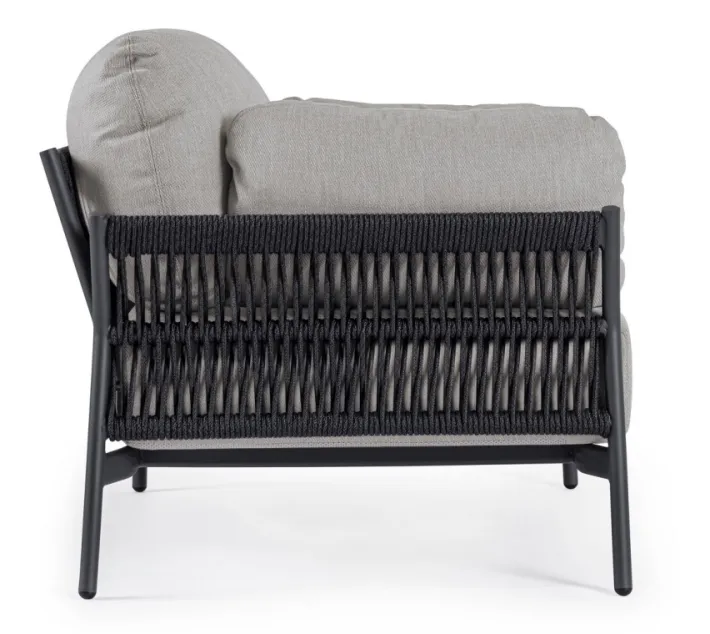Bizzotto Poltrone>POLTRONA IN ALLUMINIO ANTRACITE QS22/GRAPHITE- PARDIS