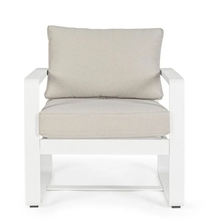 Bizzotto Poltrone>POLTRONA IN ALLUMINIO BIANCO YK11 - MERRIGAN