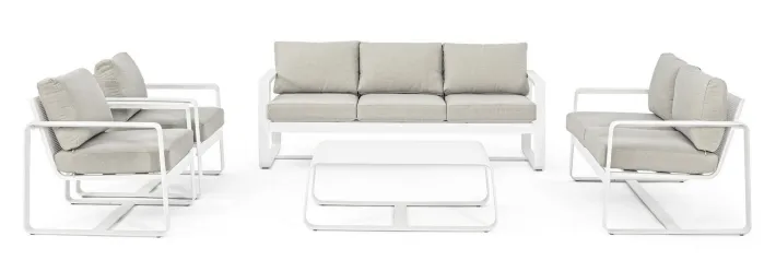 Bizzotto Poltrone>POLTRONA IN ALLUMINIO BIANCO YK11 - MERRIGAN