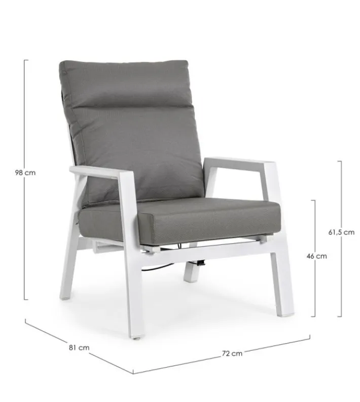 Bizzotto Poltrone>POLTRONA IN ALLUMINIO BIANCO JX11 - KLEDI