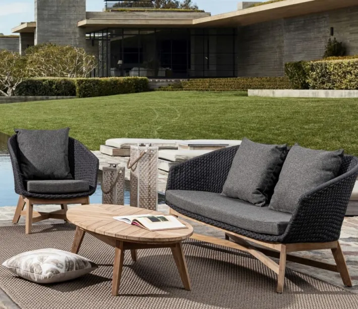 Bizzotto Poltrone>POLTRONA IN CORDA PER ESTERNO ANTRACITE - COACHELLA