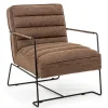 Bizzotto Poltrone E Chaise Longue>POLTRONA IN ECOPELLE MARRONE - BRIANNA