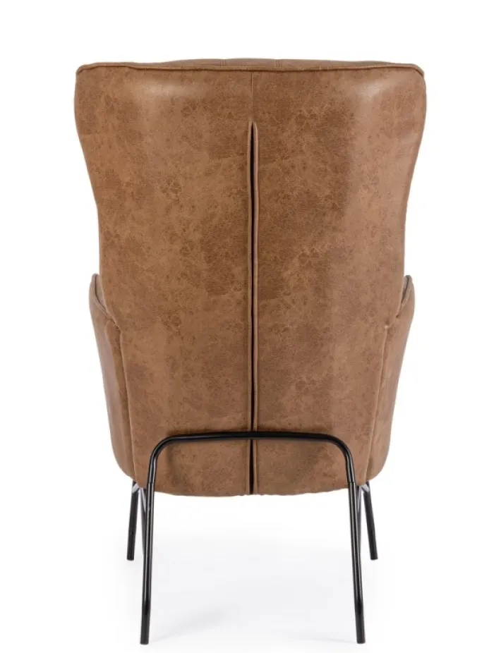 Bizzotto Poltrone E Chaise Longue>POLTRONA IN ECOPELLE MARRONE - NASIRA