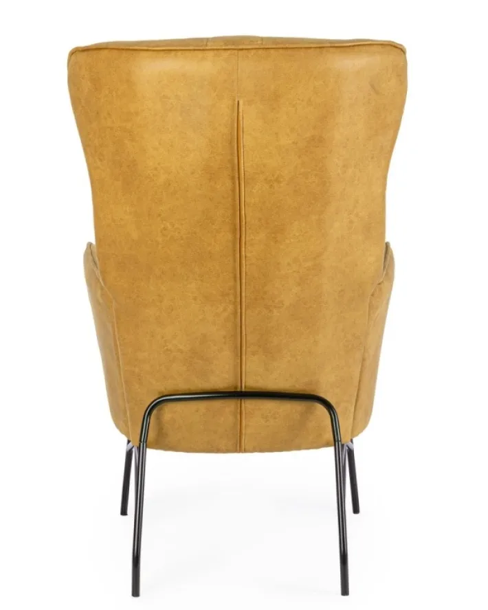 Bizzotto Poltrone E Chaise Longue>POLTRONA IN ECOPELLE SENAPE - NASIRA