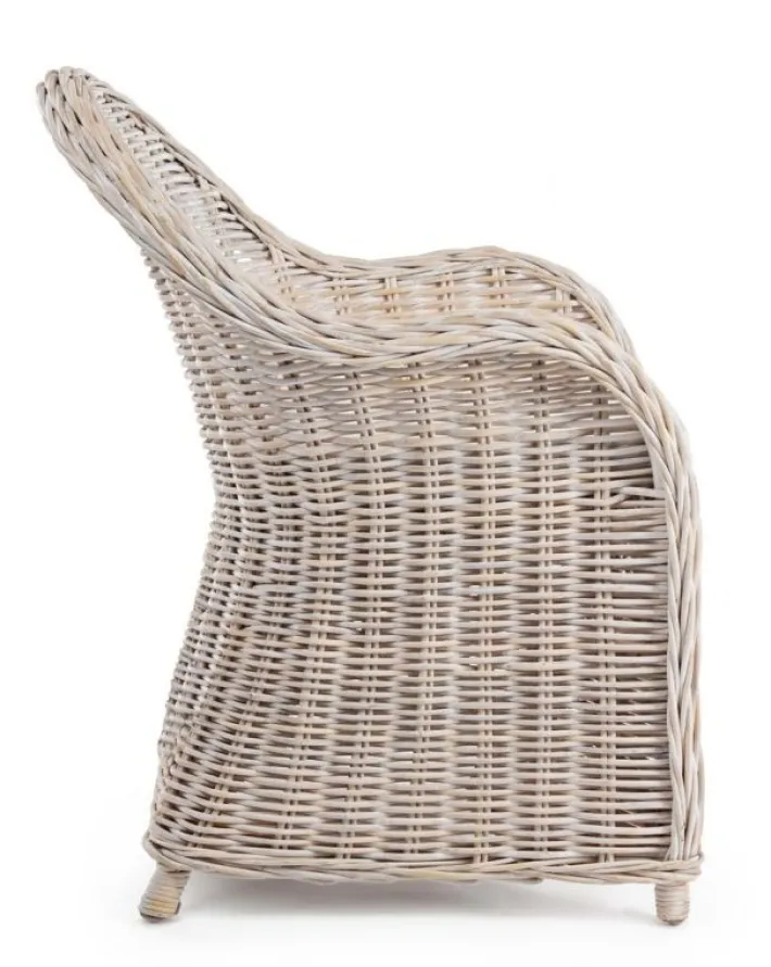 Bizzotto Sedie>POLTRONA IN FIBRE NATURALI BIANCA - MARTIN NEW