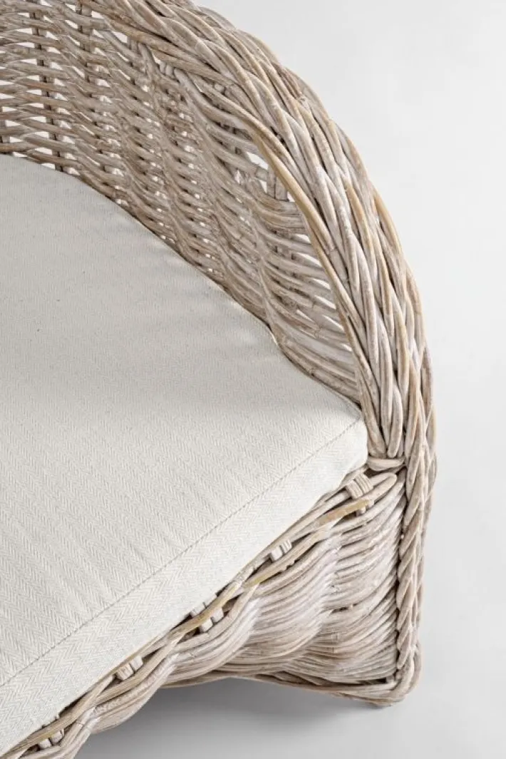 Bizzotto Sedie>POLTRONA IN FIBRE NATURALI BIANCA - MARTIN NEW