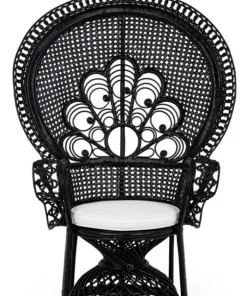 Bizzotto Poltrone E Chaise Longue>POLTRONA IN FIBRE NATURALI SFODERABILE NERO - PEACOCK