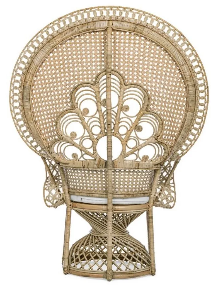 Bizzotto Poltrone E Chaise Longue>POLTRONA IN FIBRE NATURALI SFODERABILE NATURALE - PEACOCK