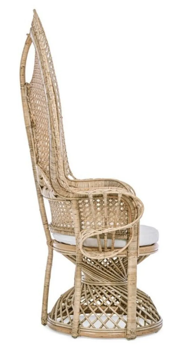 Bizzotto Poltrone E Chaise Longue>POLTRONA IN FIBRE NATURALI SFODERABILE NATURALE - PEACOCK
