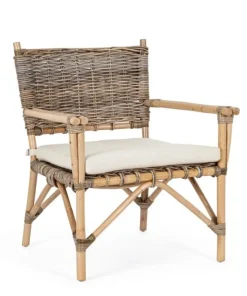 Bizzotto Poltrone E Chaise Longue>POLTRONA IN FIBRE NATURALI CON CUSCINO - TARIFA