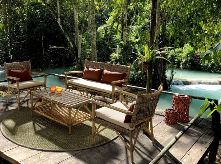 Bizzotto Poltrone E Chaise Longue>POLTRONA IN FIBRE NATURALI CON CUSCINO - TARIFA