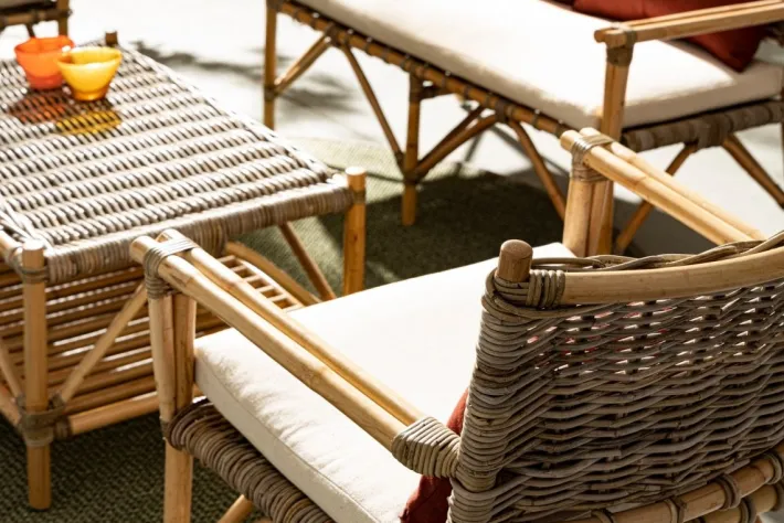 Bizzotto Poltrone E Chaise Longue>POLTRONA IN FIBRE NATURALI CON CUSCINO - TARIFA