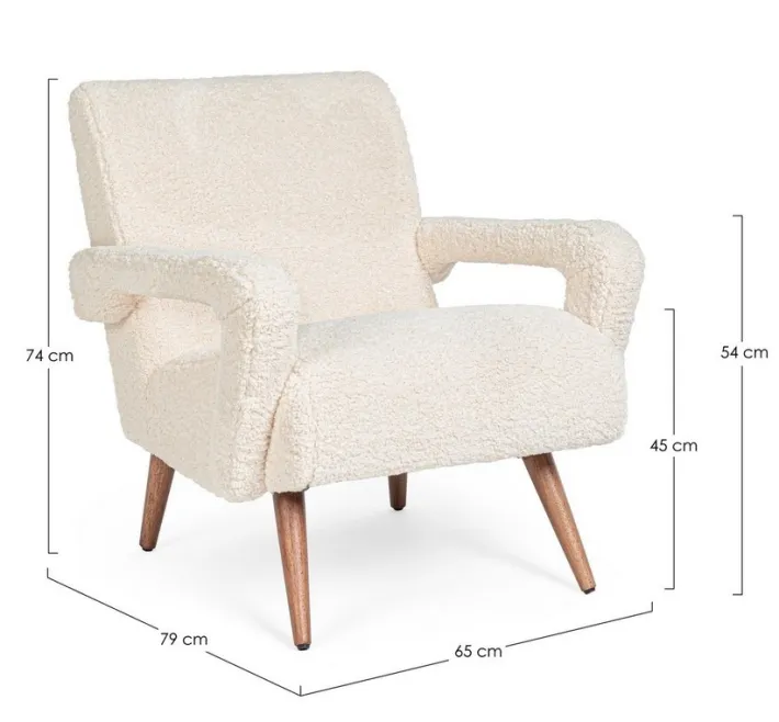 Bizzotto Poltrone E Chaise Longue>POLTRONA IN LEGNO BIANCA - BERNA