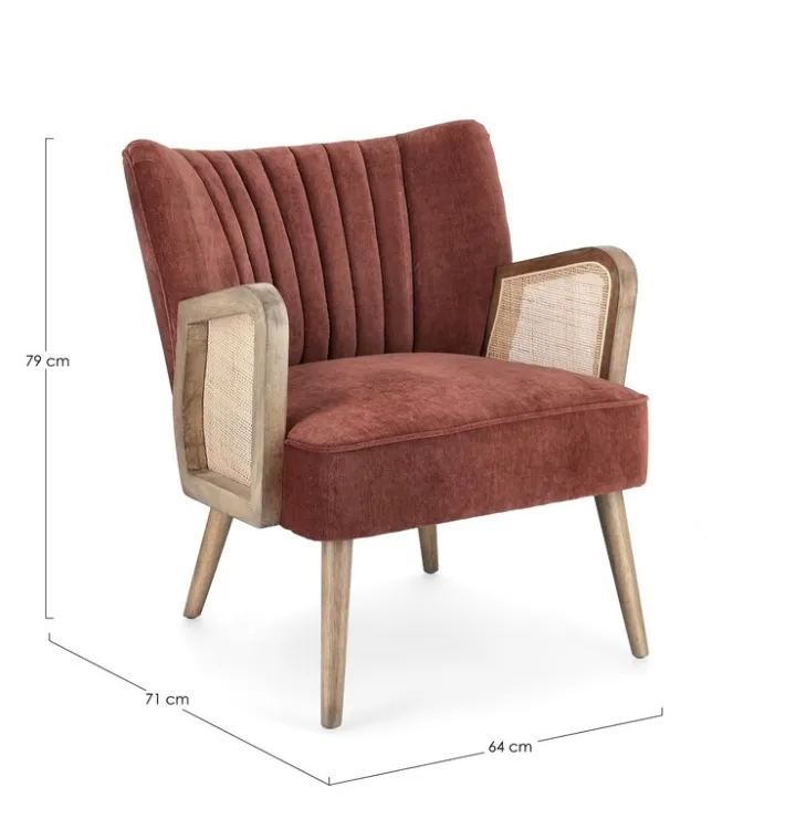 Bizzotto Poltrone E Chaise Longue>POLTRONA IN LEGNO MATTONE - VIRNA