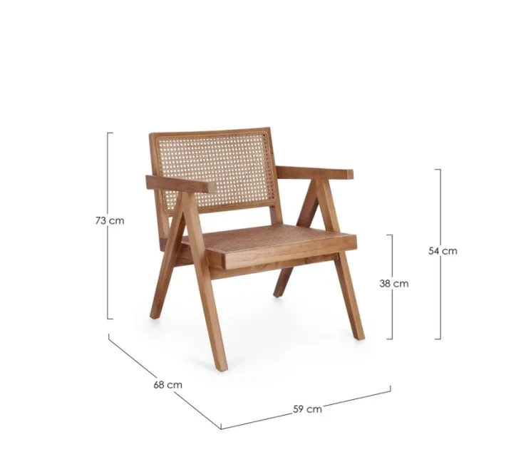 Bizzotto Poltrone E Chaise Longue>POLTRONA IN LEGNO NATURALE - GALIA