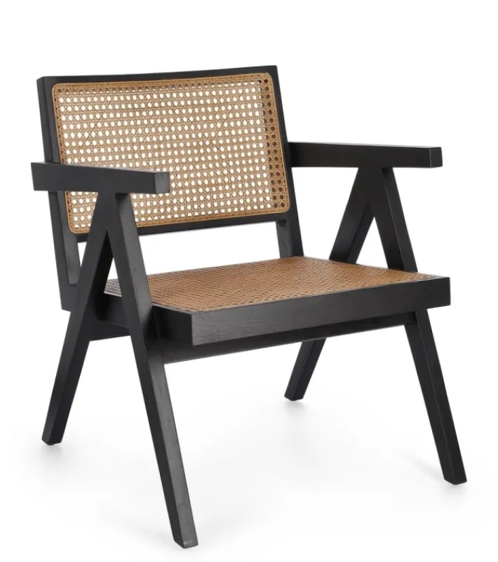 Bizzotto Poltrone E Chaise Longue>POLTRONA IN LEGNO NERO - GALIA