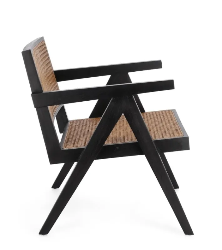 Bizzotto Poltrone E Chaise Longue>POLTRONA IN LEGNO NERO - GALIA