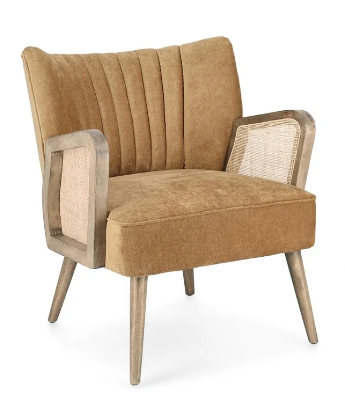 Bizzotto Poltrone E Chaise Longue>POLTRONA IN LEGNO SENAPE - VIRNA