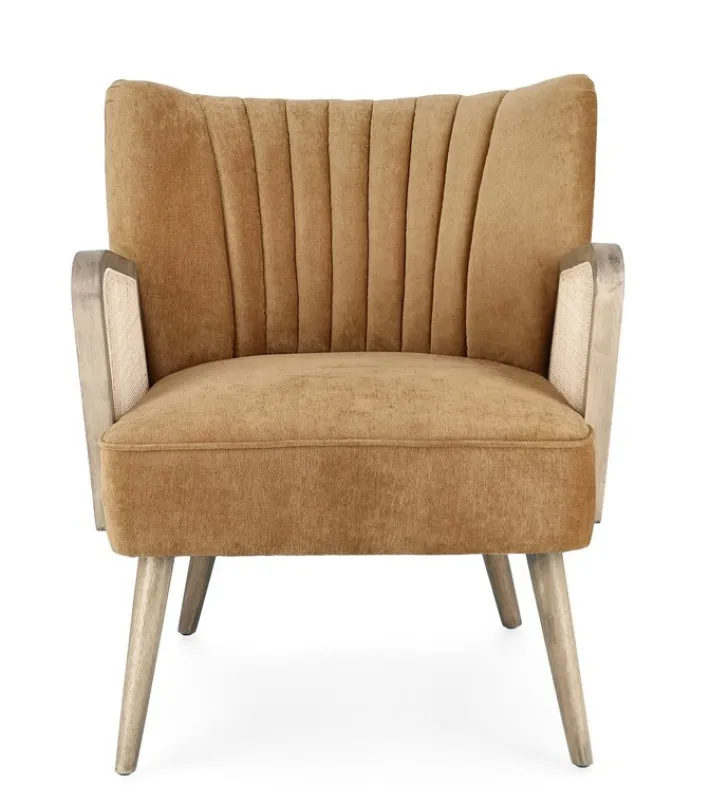 Bizzotto Poltrone E Chaise Longue>POLTRONA IN LEGNO SENAPE - VIRNA