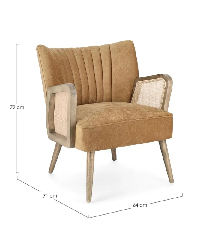 Bizzotto Poltrone E Chaise Longue>POLTRONA IN LEGNO SENAPE - VIRNA