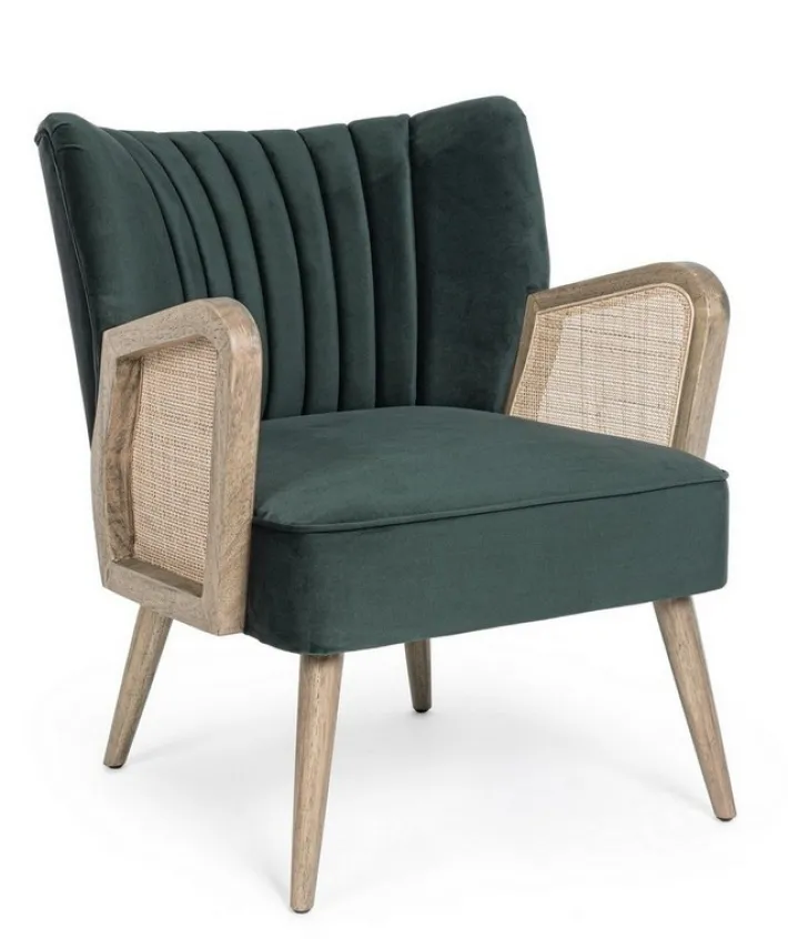 Bizzotto Poltrone E Chaise Longue>POLTRONA IN LEGNO VERDE - VIRNA