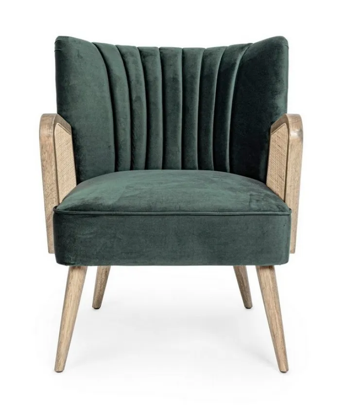 Bizzotto Poltrone E Chaise Longue>POLTRONA IN LEGNO VERDE - VIRNA