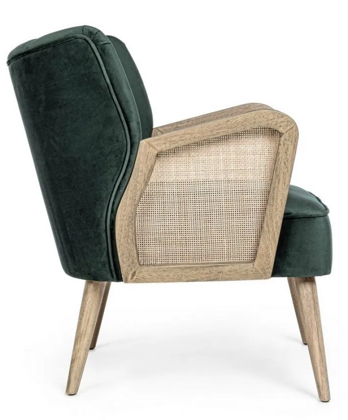 Bizzotto Poltrone E Chaise Longue>POLTRONA IN LEGNO VERDE - VIRNA