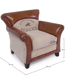 Bizzotto Poltrone E Chaise Longue>POLTRONA IN PELLE - CHARLESTON