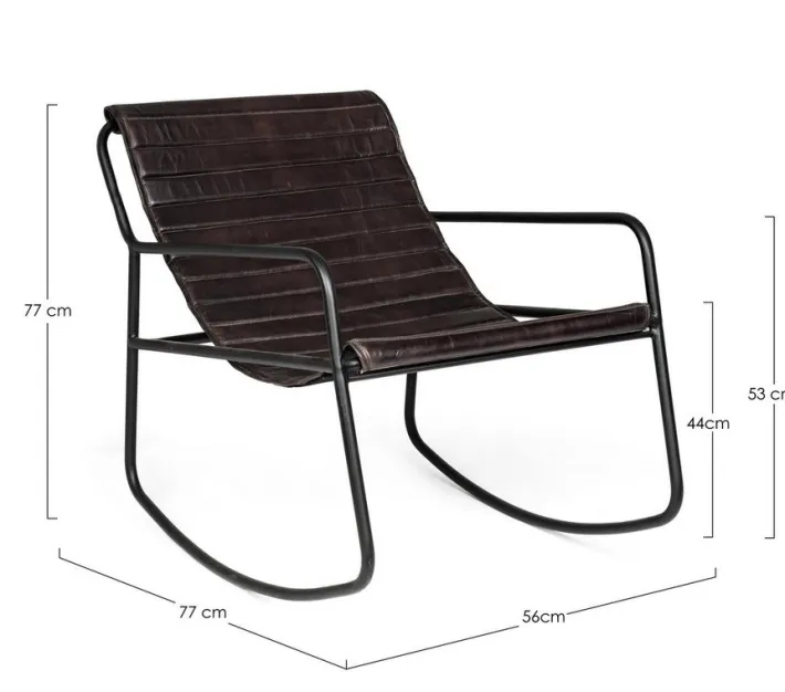 Bizzotto Poltrone E Chaise Longue>POLTRONA IN PELLE NERA - KARISMA