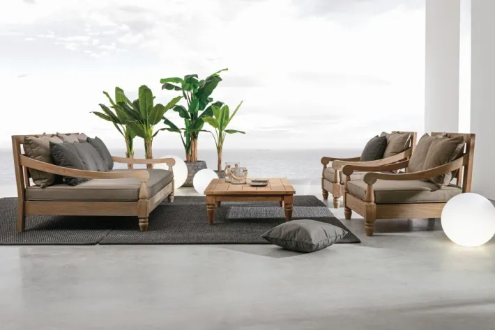 Bizzotto Poltrone>POLTRONA IN TEAK SFODERABILE - BALI FSC