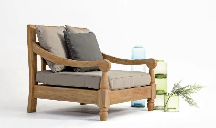 Bizzotto Poltrone>POLTRONA IN TEAK SFODERABILE - BALI FSC