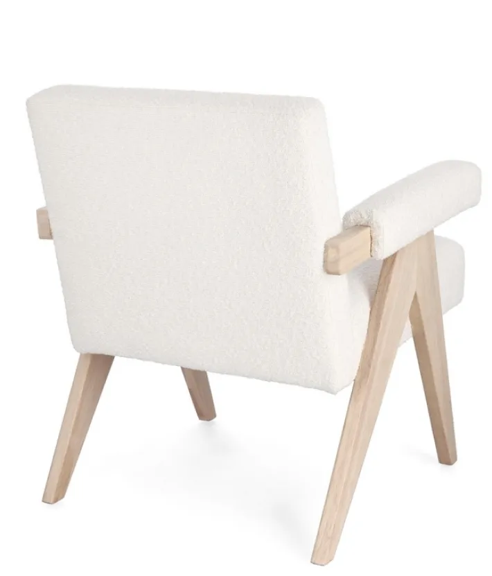 Bizzotto Poltrone E Chaise Longue>POLTRONA IN TESSUTO AVORIO - FAIZA