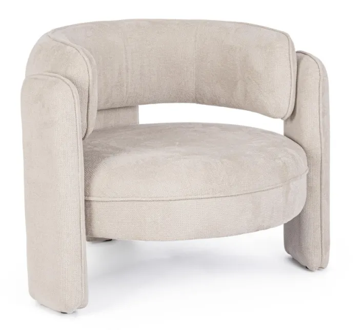Bizzotto Poltrone E Chaise Longue>POLTRONA IN TESSUTO BEIGE - AISHA