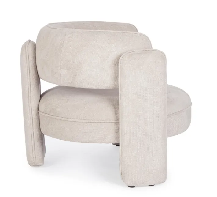 Bizzotto Poltrone E Chaise Longue>POLTRONA IN TESSUTO BEIGE - AISHA