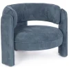 Bizzotto Poltrone E Chaise Longue>POLTRONA IN TESSUTO BLU - AISHA