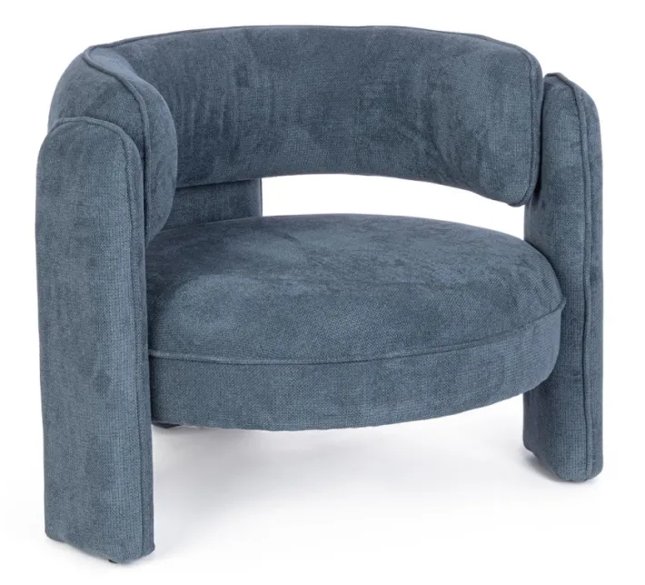 Bizzotto Poltrone E Chaise Longue>POLTRONA IN TESSUTO BLU - AISHA