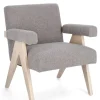 Bizzotto Poltrone E Chaise Longue>POLTRONA IN TESSUTO TORTORA - FAIZA